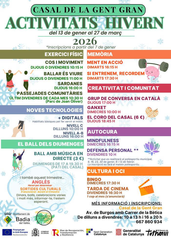 Cartell de les activitats