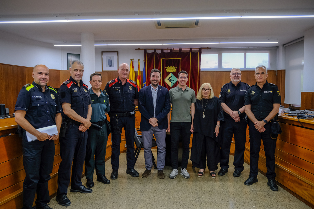 La Junta Local de Seguretat, a la Sala de Plens de l'Ajuntament