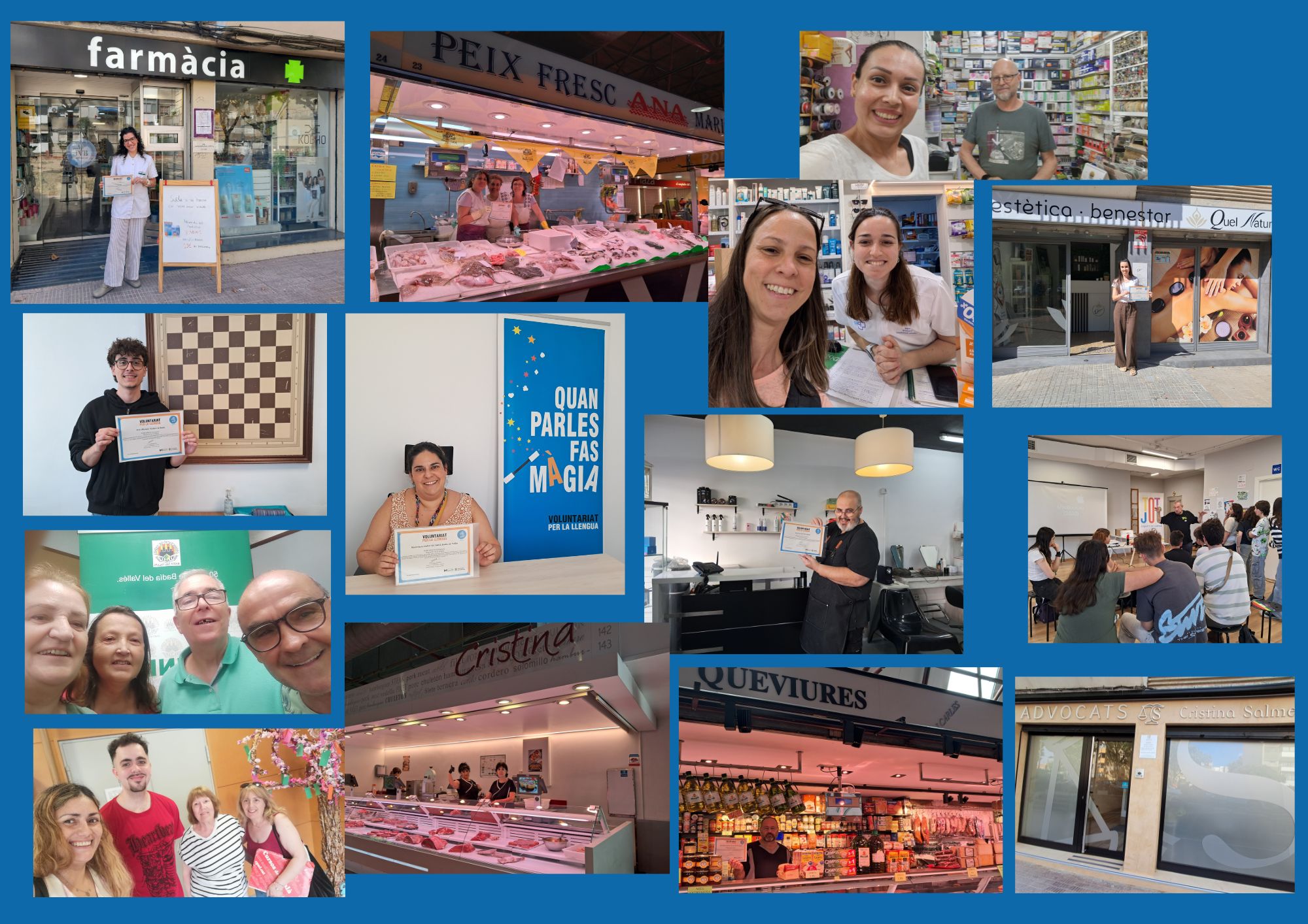Els comer�os, les parades del Mercat i les entitats de Badia renoven el seu comprom�s amb el Voluntariat per la llengua (VxL)