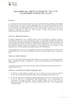 Reglament del Comitè de Seguretat i Salut de l'Ajuntament de Badia del Vallès