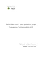 Model i bases reguladores per als pressupostos participatius 2016-2017