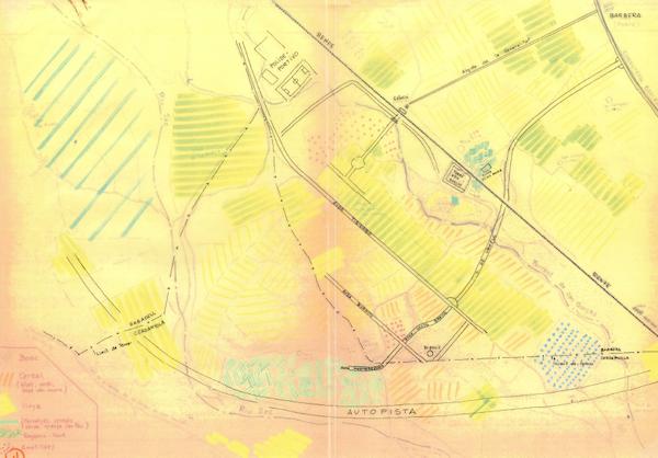 Mapa dels antics cultius als terrenys de Badia