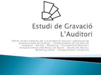 Estudi de gravació l'Auditori AIGMB