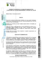 Contracte administratiu de l'obra de pavimentació de l'aparcament de l'av. de la Mediterrània 9-21