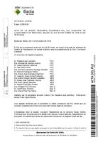 Acta del Ple Ordinari de 28 d'octubre de 2015